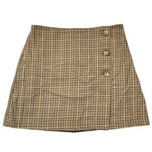 American eagle Y2K Academia Plaid Mini Skirt Button Front